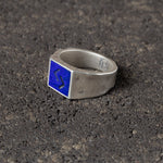 Jera - Silver Signet Ring with Lapis.