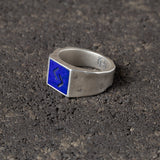 Jera - Silver Signet Ring with Lapis.