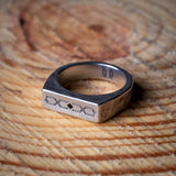 Ouroboros Narrow Signet Ring – Sterling Silver