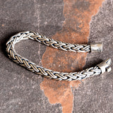 Men's Sterling Silver Padi Bracelet with Custom Textured Finish