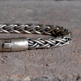 Men's Sterling Silver Padi Bracelet with Custom Textured Finish
