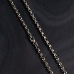 3mm faceted box chain with clasp
