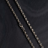 3mm faceted box chain with clasp