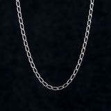 sterling silver long oval cable chain