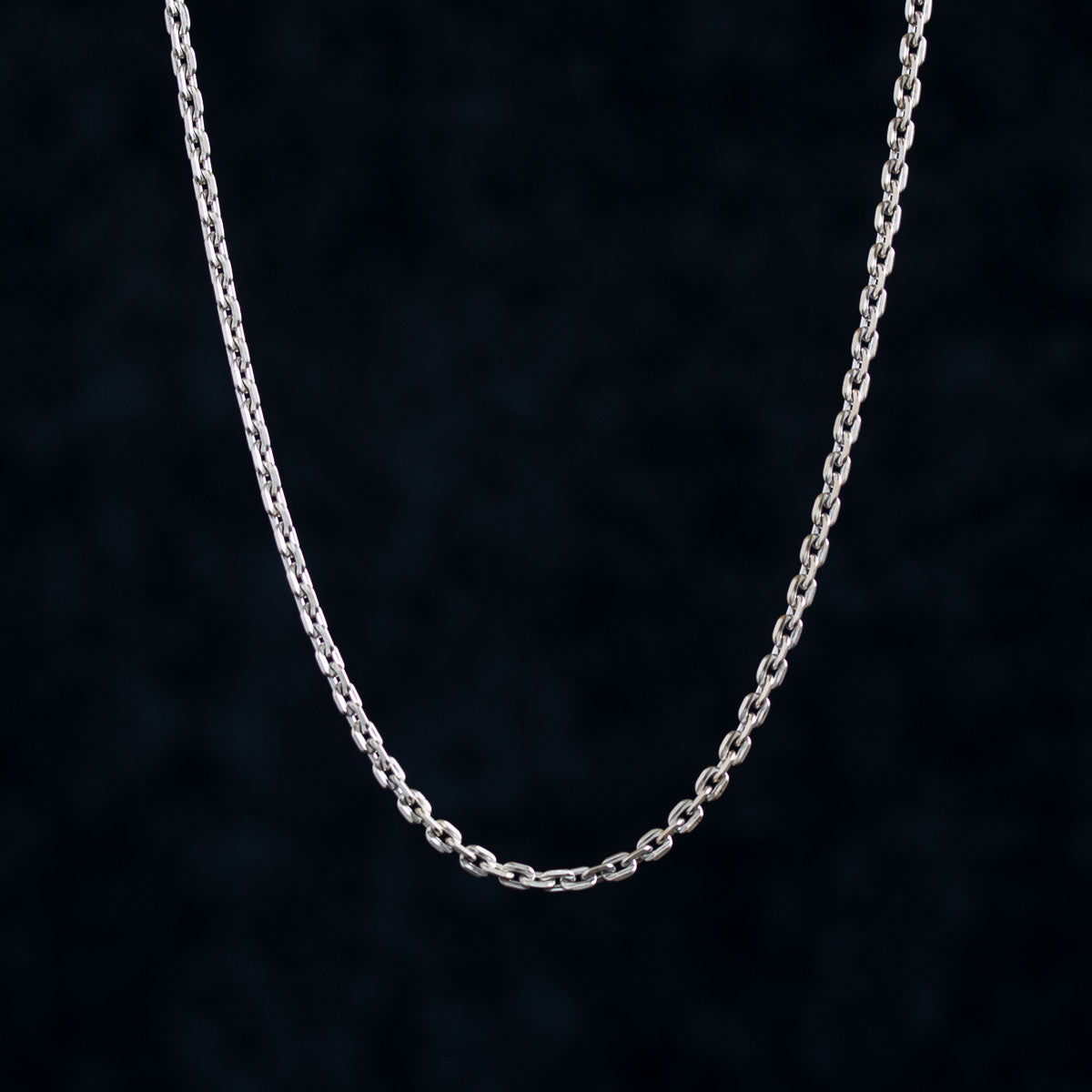 2mm box chain with matte finish