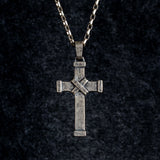 45 mm men’s sterling silver cross pendant on silver chain
