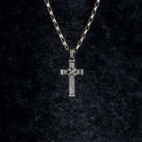 27 mm men’s silver cross necklace