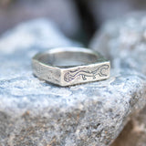 Stalking Panther - Narrow Signet Ring
