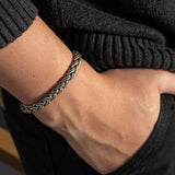Padi — Men’s Sterling Silver Rope Bracelet (Hand-Finished)