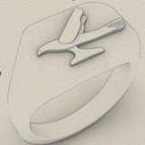 Falcon- Silver Signet Ring