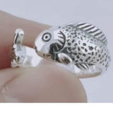 Eternal Current - Silver Fish Ring