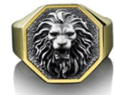 Dominion - Lion Brass Signet Ring